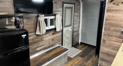 Cozy modified camper cabin