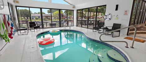 Indoor pool, a heated pool