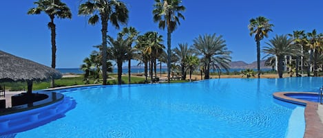 Outdoor pool, a heated pool