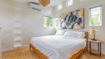 1 bedroom, desk, iron/ironing board, travel crib