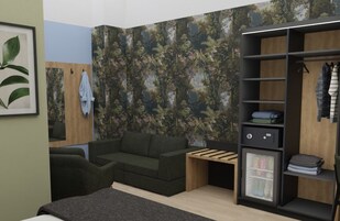 Design Double Room, 1 King Bed, Non Smoking, Private Bathroom | In-room safe, individually decorated, individually furnished, desk