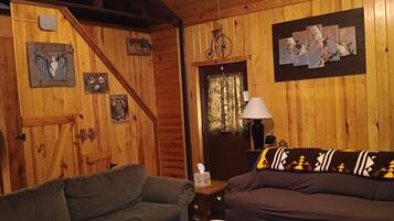 Smart TV, fireplace, video games, stereo