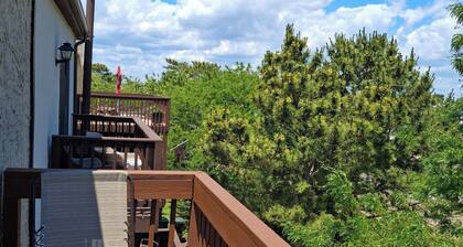 nestled against the dunes, south end beach block on cul-de-sac