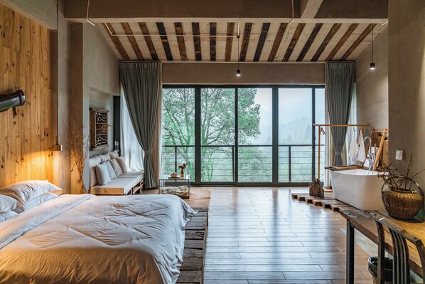 Hönnunarherbergi með tvíbreiðu rúmi - fjallasýn | Verönd/útipallur