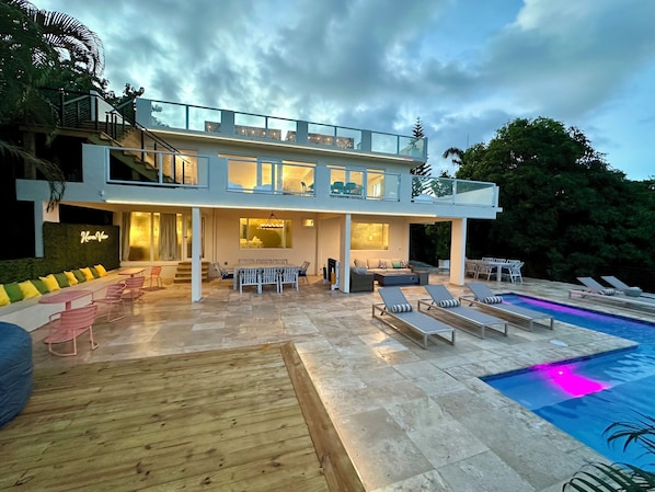 A heated pool