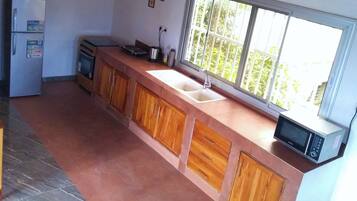 Microwave, oven, stovetop, electric kettle