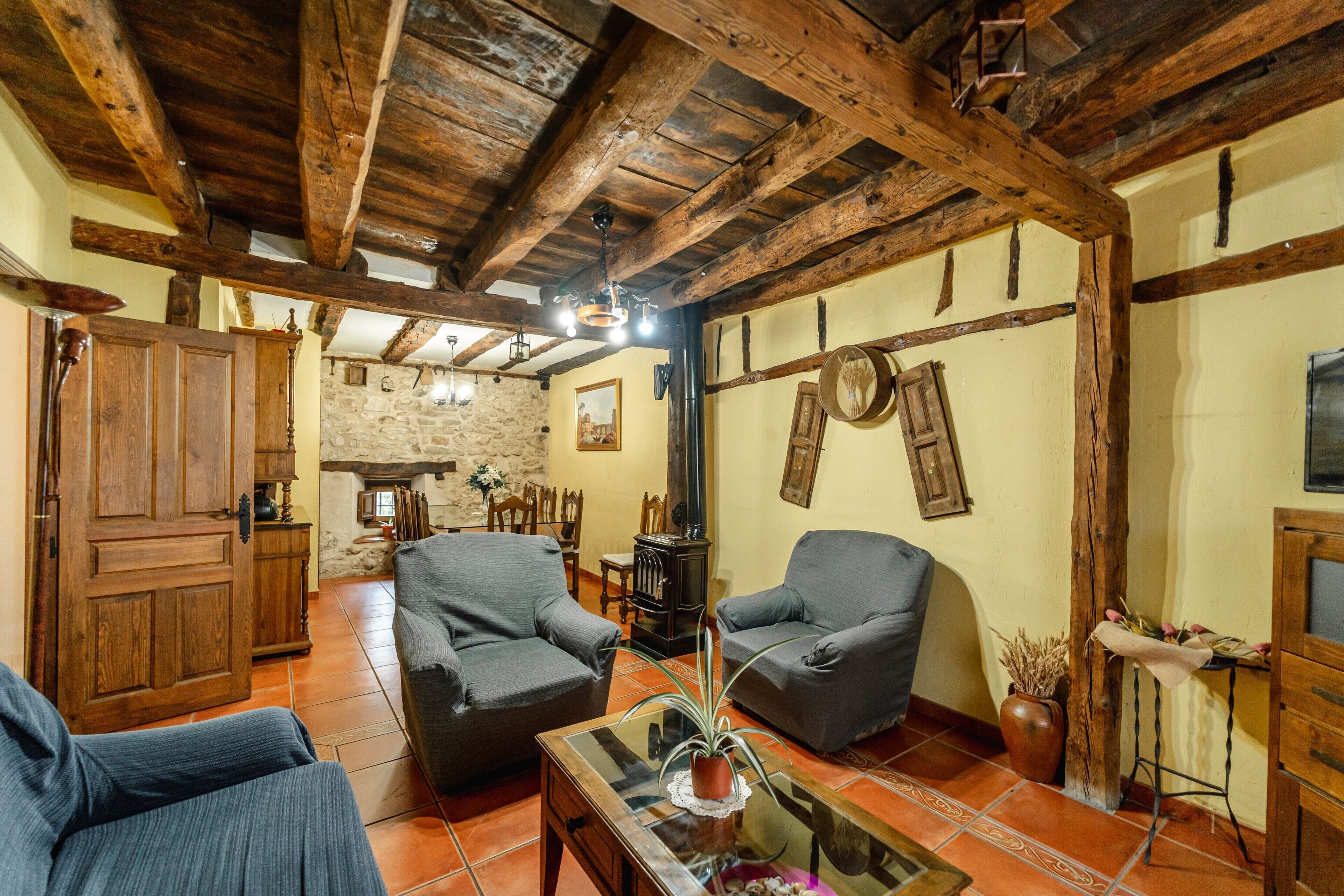 TV, fireplace, DVD player