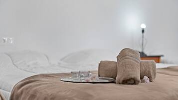 2 makuuhuonetta, silitysrauta/-lauta, ilmainen Wi-Fi, vuodevaatteet