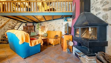 TV, fireplace, DVD player