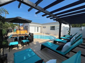 Outdoor pool, a heated pool