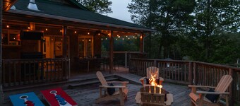 Tranquil Oasis in Trent Lakes w/ Private Ponds, Fire Pit, Game Room & Hot Tub