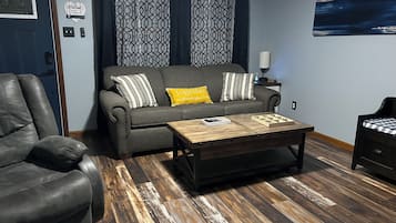 Smart TV, fireplace, video games, books