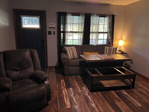 Smart TV, fireplace, video games, books