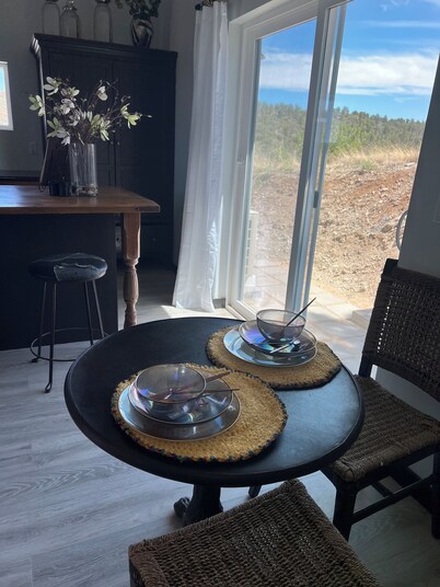 King bed and sunset views pine trees and hiking trails await you! Pinetreepalace
