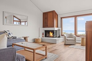 TV, fireplace, offices
