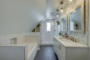 Hair dryer, towels