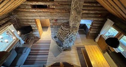 Log cabin in the nature, view to Ylläs fjell, 2 bedrooms + loft