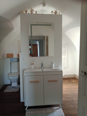 Shower, towels, soap, toilet paper - Le Clos de Soulages Gite 2 persons (Palmas d'Aveyron)