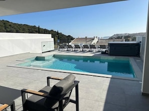 A heated pool