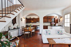 House, Garden View | Living area | 35-inch TV with digital channels, fireplace - Villa Rica by Wonderful Italy (Santa Margherita Ligure)