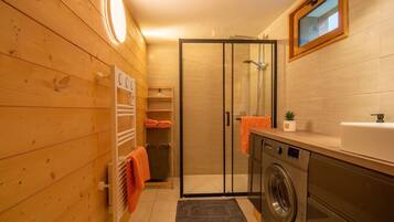 Shower, hair dryer