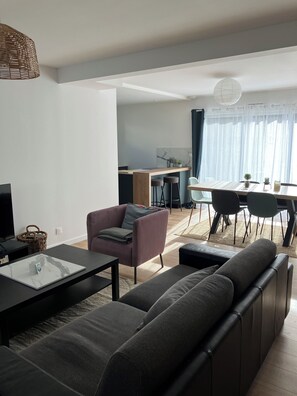 TV, fireplace, books, stereo - Detached house 10 minutes' walk from the Rance, near Dinard  (la richardais)