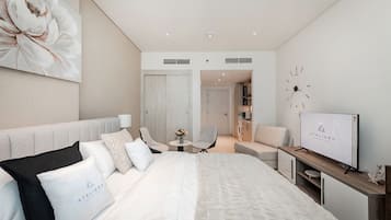 1 bedroom, blackout curtains, soundproofing, iron/ironing board