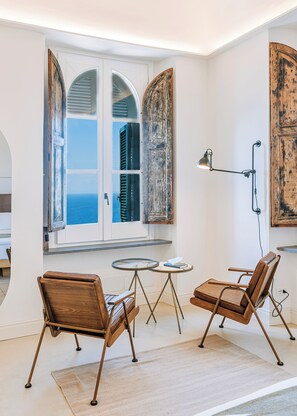 Superior Double Room, Sea View | Free minibar items, desk, laptop workspace, free WiFi