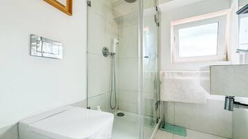 Secadora de cabello, shampoo, papel de baño