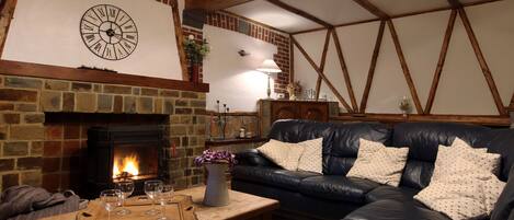 TV, fireplace, DVD player