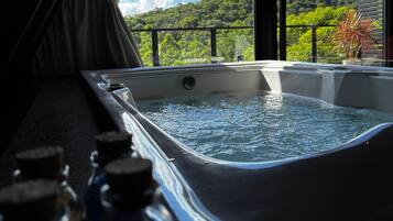 Deluxe-Chalet, Talblick, Bergseite | Ausblick vom Zimmer