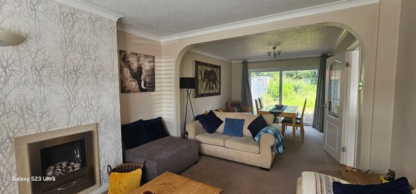 House | Living area | Fireplace