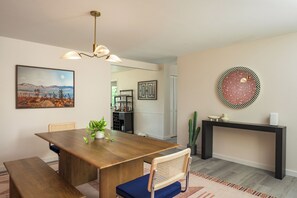 Dining - Modern, Luxury, Centrally-Located Home with Hot Tub, Sauna, Gym. Pet-Friendly. (Arvada)