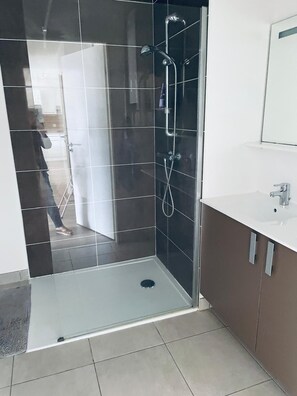 Shower, hair dryer