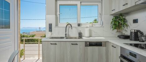 Fridge, oven, stovetop, dishwasher
