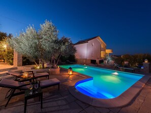 A heated pool