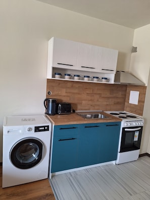 Studio | Private kitchen | Fridge, microwave, oven, stovetop