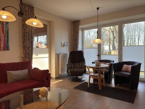 TV, fireplace, DVD player, table football