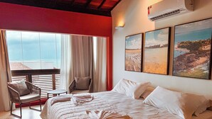 Kamar Mewah, pemandangan laut | Setrika/meja setrika, Wi-Fi gratis, dan seprai linen