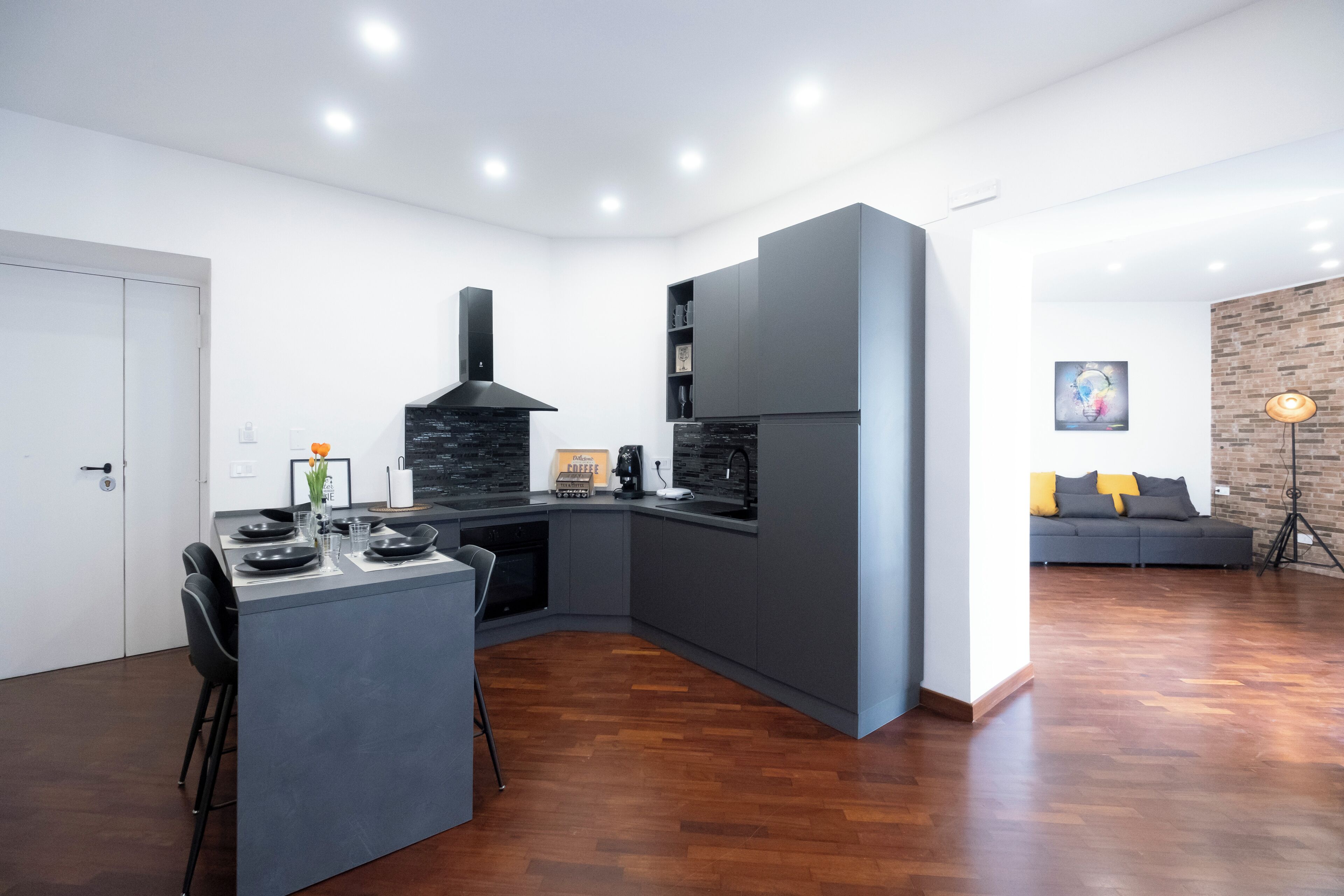 Family Suite, Balcony, City View | Private kitchen