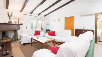 TV, fireplace, DVD player