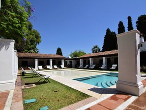 A heated pool