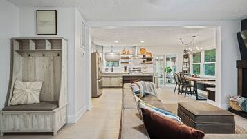 Smart TV, foosball, books