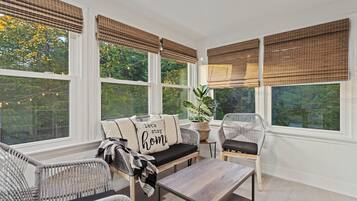 Smart TV, foosball, books