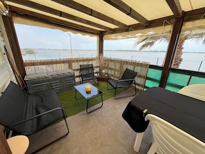 Terrace/patio - 3 bedroom mobile home - camping bleu mariné - Sérignan plage  (Sérignan)