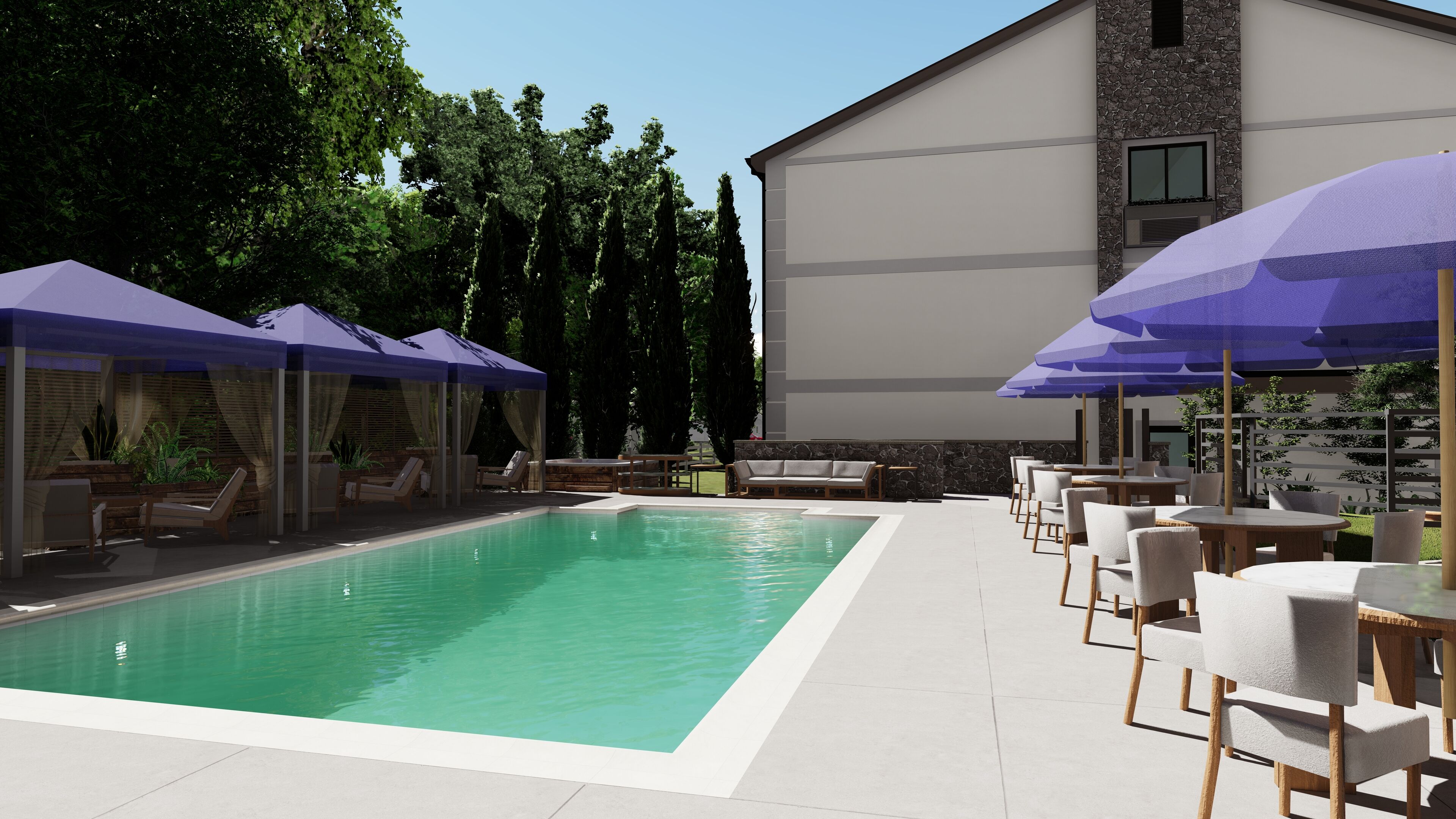 Kauden mukainen ulkouima-allas