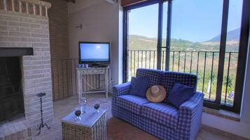 Télévision, cheminée