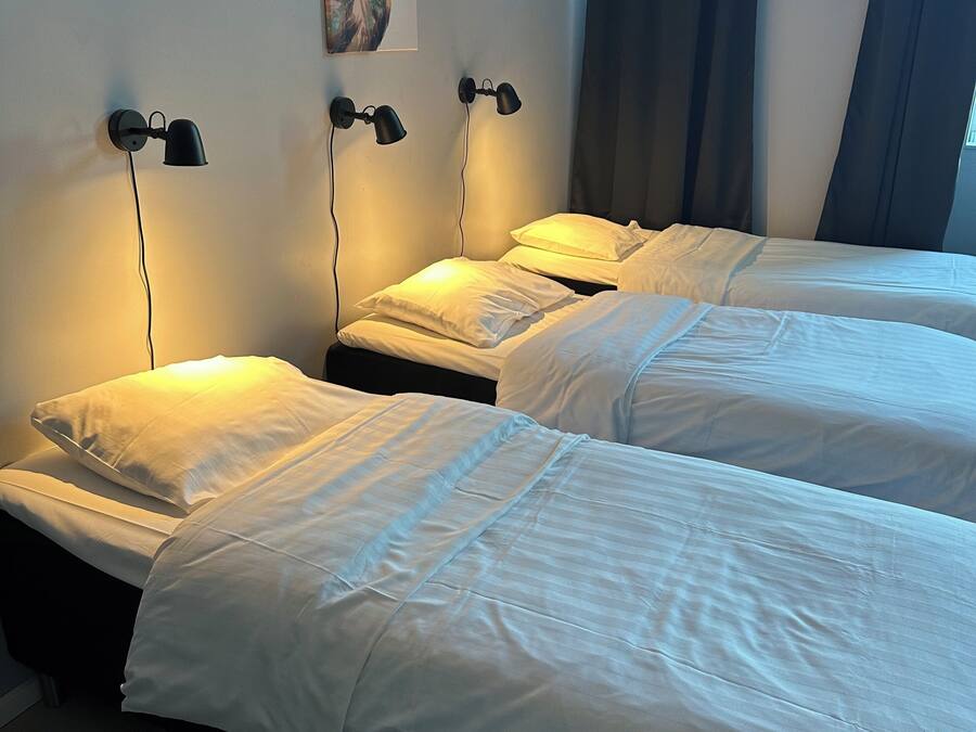 Standard trippelrum - 3 enkelsängar | Ljudisolering, gratis wi-fi och sängkläder