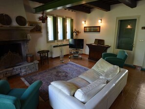 Télévision, cheminée, jeux vidéo, chaîne hi-fi