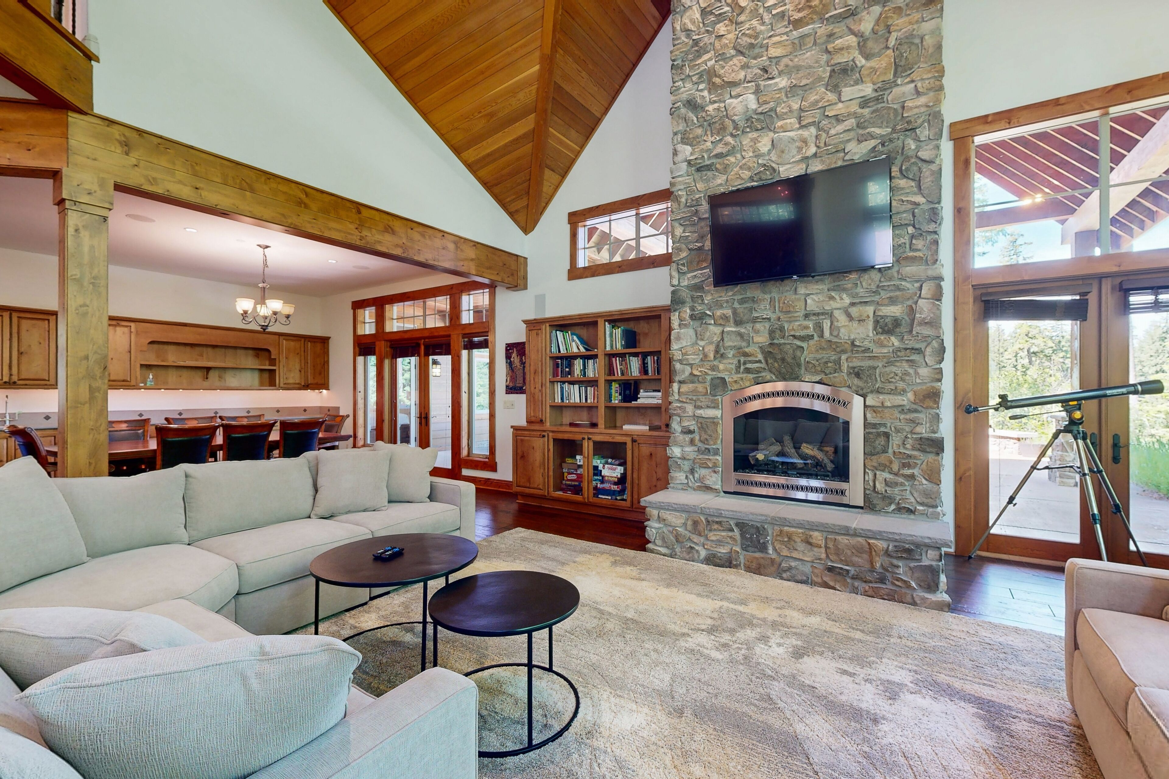 تلفزيون، مدفأة، كُتُب